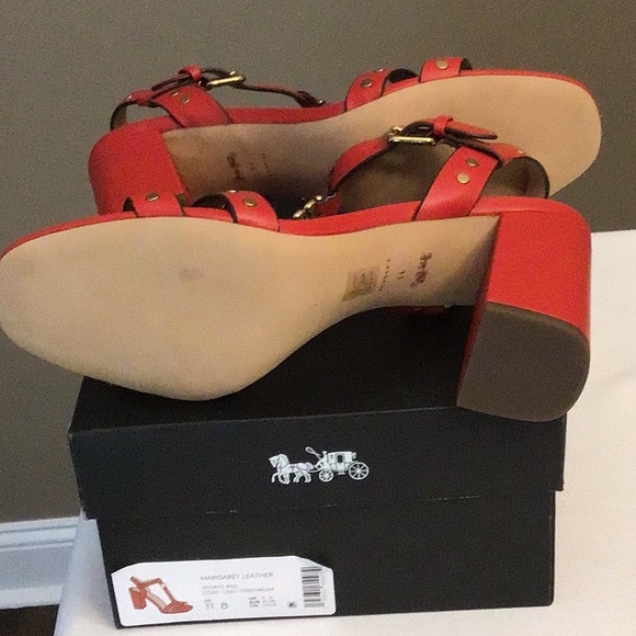 Coach Women Shoe Size 11 Color Red - Picture 5 of 5